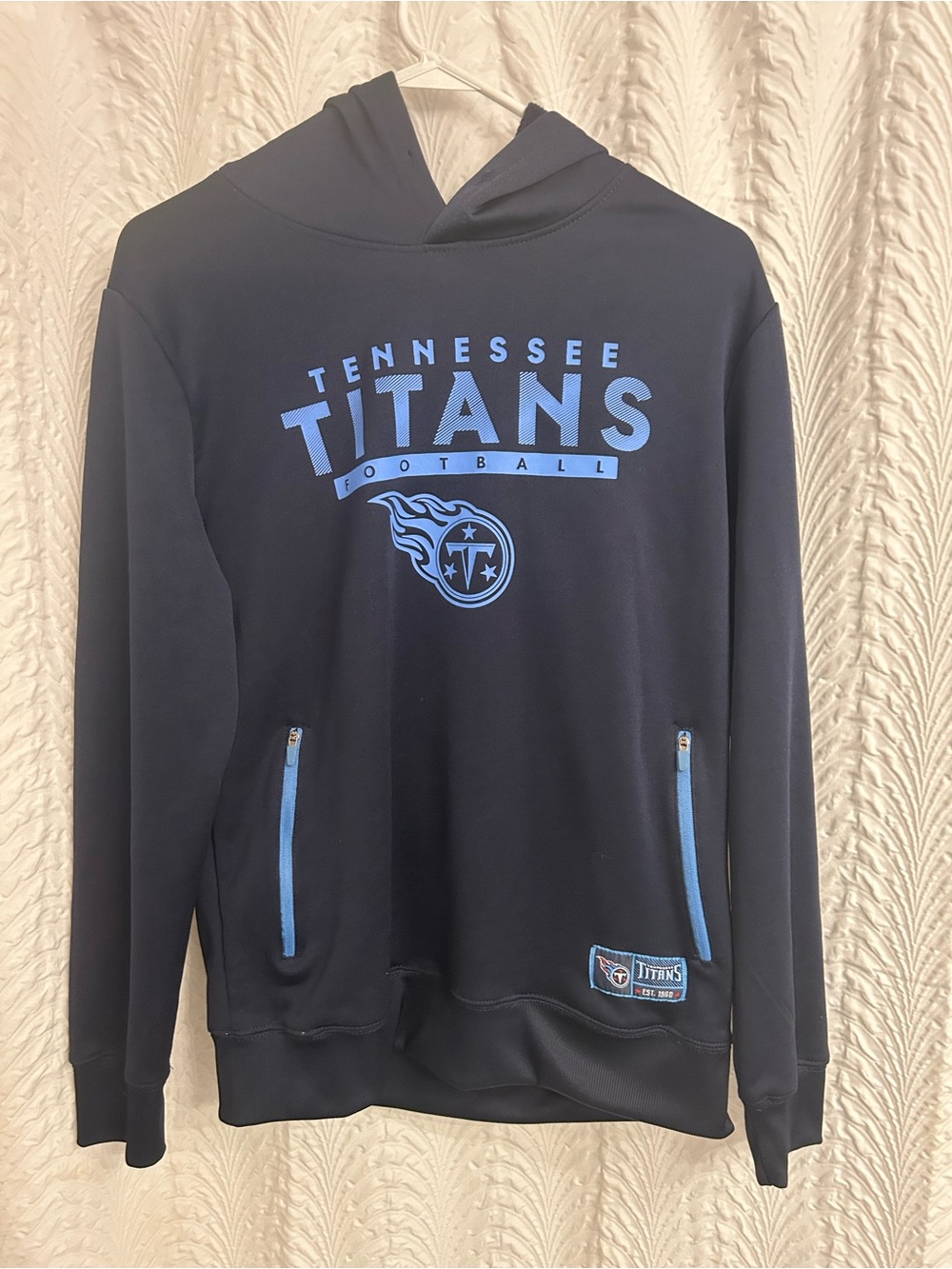 Titan Tennessee Titans Navy Hoodie with Light Blue Accents
